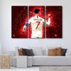 3 Pcs Paintings Canvas Wall Art Cristiano Ronaldo Art Prints Soccer Star Paintings for Wall Decorations Modern Artwork Wall Hanging Living Room Wall Decor Stretched and Framed Ready to Hang 42x28 in view 3