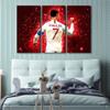 3 Pcs Paintings Canvas Wall Art Cristiano Ronaldo Art Prints Soccer Star Paintings for Wall Decorations Modern Artwork Wall Hanging Living Room Wall Decor Stretched and Framed Ready to Hang 42x28 in view 4
