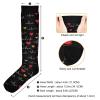 Wusikd Heartbeat Symbol Compression Socks for Women and Men Circulation Black Long Socks for Athletic Running 1 view 4