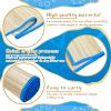 Qunclay 4 Packs Straw Beach Mat Waterproof Non Slip Straw Mat Foldable Lightweight Picnic Mat with Trim for Camping Sunbathing Picnic Floor Yoga(Blue, 70 x 24 Inch) view 4