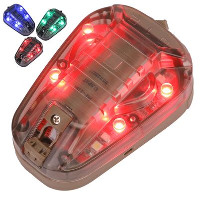Phoking Tactical Helmet Light Survival Signal Light Military Identification Light IR and Visible LED Helmet Strobe for Outdoor Sports