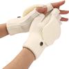 SCAPH Winter Knit Convertible Fingerless Gloves Wool Gloves Thermal Gloves Unisex Women Mittens (Color : White-1, Size : Medium) view 1