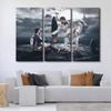 Canvas Wall Art Ready to Hang Ronaldo Pictures Print On Canvas Soccer Star Messi Posters and Prints 3 Panels Modern Artwork for Home Walls Home Decorations Canvas Wall Art for Living Room 60x40 in view 2