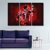 3 Panels Wall Art Bedroom Wall Decor Ronaldo Canvas Prints Bathroom Artwork for Wall Framed Art Wall Decor Home Decorations for Living Room CR7 Paintings Canvas Wall Art Ready to Hang 28" Wx42 H view 2