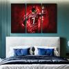 3 Panels Wall Art Bedroom Wall Decor Ronaldo Canvas Prints Bathroom Artwork for Wall Framed Art Wall Decor Home Decorations for Living Room CR7 Paintings Canvas Wall Art Ready to Hang 28" Wx42 H view 3