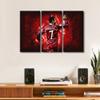 3 Panels Wall Art Bedroom Wall Decor Ronaldo Canvas Prints Bathroom Artwork for Wall Framed Art Wall Decor Home Decorations for Living Room CR7 Paintings Canvas Wall Art Ready to Hang 28" Wx42 H view 4