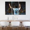 3 Piece Wall Art Bedroom Lionel Messi Wall Painting Soccer Star Prints for Wall Decor Contemporary Artwork Wall Hanging Art Painting Posters with Wooden Frame Boys Room Decor Ready to Hang-40"Wx60"H view 4