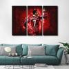 3 Panels Wall Art Bedroom Decor Ronaldo Canvas Prints Bathroom Artwork Framed Home Decorations for Living Room CR7 Paintings Ready to Hang 36x24 in view 2