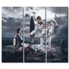 Canvas Wall Art Ready to Hang Ronaldo Pictures Print On Canvas Soccer Star Messi Posters and Prints 3 Panels Modern Artwork for Home Walls Home Decorations Canvas Wall Art for Living Room 42x28 in view 1