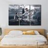 Canvas Wall Art Ready to Hang Ronaldo Pictures Print On Canvas Soccer Star Messi Posters and Prints 3 Panels Modern Artwork for Home Walls Home Decorations Canvas Wall Art for Living Room 42x28 in view 3