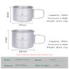 Boundless Voyage Titanium Camping Cup Mug Open Fire Ultralight Camping Picnic Water Wine Coffee Cup 120ml and 180ml Teacups without Lid Ti3053D view 2