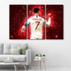 3 Pcs Paintings Canvas Wall Art Cristiano Ronaldo Art Prints Soccer Star Paintings for Wall Decorations Modern Artwork Wall Hanging Living Room Wall Decor Stretched and Framed Ready to Hang 60x40 in view 2