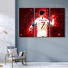 3 Pcs Paintings Canvas Wall Art Cristiano Ronaldo Art Prints Soccer Star Paintings for Wall Decorations Modern Artwork Wall Hanging Living Room Wall Decor Stretched and Framed Ready to Hang 60x40 in view 4