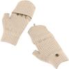 SCAPH Winter Knit Convertible Fingerless Gloves Wool Gloves Thermal Gloves Unisex Women Mittens (Color : Beige-1, Size : Large) view 4