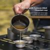iBasingo 500ml Titanium Cup Set with 3 Small Teacups Lightweight Coffee Tea Mug Portable Easy to Store for Camping Home Caf Office Ti3126D view 2