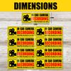 GOLEEX Pack 8 Pcs in Car Camera Recording Bumper Stickers Waterproof Vinyl Decals Vehicle Monitored Sticker Sign Funny Labels Items for Car Women New Drivers Outdoor Window Decor view 2