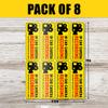 GOLEEX Pack 8 Pcs in Car Camera Recording Bumper Stickers Waterproof Vinyl Decals Vehicle Monitored Sticker Sign Funny Labels Items for Car Women New Drivers Outdoor Window Decor view 3