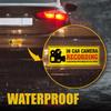 GOLEEX Pack 8 Pcs in Car Camera Recording Bumper Stickers Waterproof Vinyl Decals Vehicle Monitored Sticker Sign Funny Labels Items for Car Women New Drivers Outdoor Window Decor view 4
