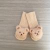 BULINGNA Cute Unisex Baby Socks - Cartoon Bear Pattern, Spring/Fall/Winter Anti Slip Long Knitting Socks, 0-12 Months (Light Khaki, 0-6 Months) view 3
