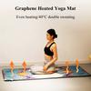 HBIAO Portable Heated Yoga Mat, Adjustable Temperature, Non-Slip, Electric Heating Pad, Ideal for Yoga, Hot Yoga, Pilates, Fitness, Exercise, Blooming view 2