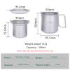 iBasingo 500ml Titanium Cup with Infuser and Lid Coffee Tea Mug Portable Lightweight for Camping Home Caf Office Ti3125D view 3