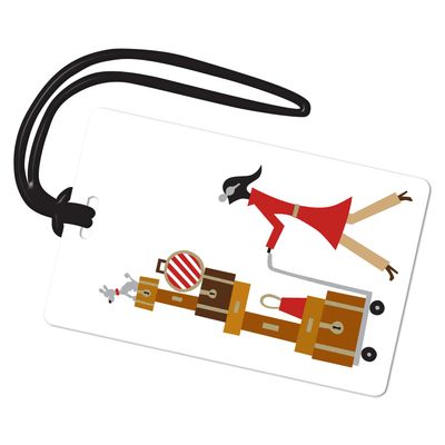 R. Nichols Luggage Tag - Sturdy Waterproof Plastic Travel Labels for Baggage, Suitcases, Backpacks, and Diaper Bags, 2.5 Inch x 4 Inch Tag with Black Loop Attachments