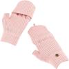 SCAPH Winter Knit Convertible Fingerless Gloves Wool Gloves Thermal Gloves Unisex Women Mittens (Color : Pink-1, Size : X-Large) view 2