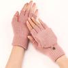 SCAPH Winter Knit Convertible Fingerless Gloves Wool Gloves Thermal Gloves Unisex Women Mittens (Color : Pink-1, Size : X-Large) view 4