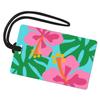 R. Nichols Hibiscus Luggage Tag - Sturdy Waterproof Plastic Travel Labels for Baggage, Suitcases, Backpacks, and Diaper Bags, 2.5 Inch x 4 Inch Tag with Black Loop Attachments view 1