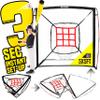 Baseball Net - 9 Strike Zone Pitching Net Hitting Net Batting Practice Net, Baseball Gifts for Kids Children Teens & Youth | Training Aids Equipment (Portable & Quick-Fold) 5x5ft view 2