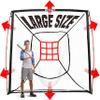Baseball Net - 9 Strike Zone Pitching Net Hitting Net Batting Practice Net, Baseball Gifts for Kids Children & Teens | Training Aids Equipment 7x7ft view 1