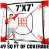 Baseball Net - 9 Strike Zone Pitching Net Hitting Net Batting Practice Net, Baseball Gifts for Kids Children & Teens | Training Aids Equipment 7x7ft view 2