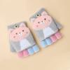 Cartoon Convertible Flip Top Gloves Toddler Kids Winter Wool Knit Fingerless Gloves with Mitten Cover for Girls Boys 2-6 Yrs view 2