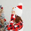 Santa Hat Christmas Striped Warm Knit Cap for Adult Kids Pom Beanie Hat Mother Unisex Baby Crochet Hat Holiday Party Supplies (Kid, Snowman) view 3