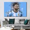 Canvas Wall Art for Living Room Messi Portrait Canvas Art Prints World Cup Soccer Abstract Paintings Canvas Art 3 Panels, Modern Artwork Wall Hanging Wooden Framed Decorations for Home 60x40 in view 4