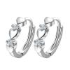 1 Pair Slimming Earrings Love Heart-Shaped Earrings Stimulating Acupoints Health Slimming Ear Studs,White view 1