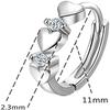 1 Pair Slimming Earrings Love Heart-Shaped Earrings Stimulating Acupoints Health Slimming Ear Studs,White view 3
