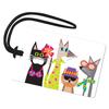 R. Nichols Summer Kitties Luggage Tag - Sturdy Waterproof Plastic Travel Labels for Baggage, Suitcases, Backpacks, and Diaper Bags, 2.5 Inch x 4 Inch Tag with Black Loop Attachments view 1