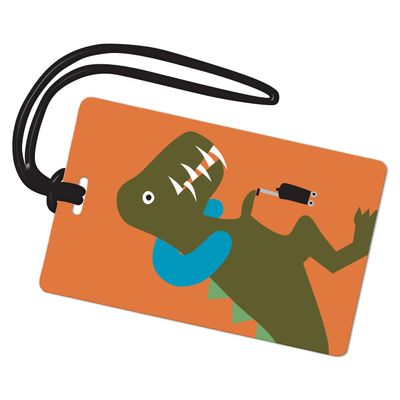 R. Nichols Travel Rex Luggage Tag - Sturdy Waterproof Plastic Travel Labels for Baggage, Suitcases, Backpacks, and Diaper Bags, 2.5 Inch x 4 Inch Tag with Black Loop Attachments