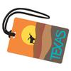 R. Nichols Texas Longhorn Luggage Tag - Sturdy Waterproof Plastic Travel Labels for Baggage, Suitcases, Backpacks, and Diaper Bags, 2.5 Inch x 4 Inch Tag with Black Loop Attachments view 1