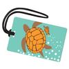 R. Nichols Turtle Luggage Tag - Sturdy Waterproof Plastic Travel Labels for Baggage, Suitcases, Backpacks, and Diaper Bags, 2.5 Inch x 4 Inch Tag with Black Loop Attachments view 1