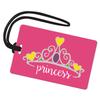 R. Nichols Princess Crown Luggage Tag - Sturdy Waterproof Plastic Travel Labels for Baggage, Suitcases, Backpacks, and Diaper Bags, 2.5 Inch x 4 Inch Tag with Black Loop Attachments view 1