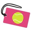 R. Nichols Tennis Ball Luggage Tag - Sturdy Waterproof Plastic Travel Labels for Baggage, Suitcases, Backpacks, and Diaper Bags, 2.5 Inch x 4 Inch Tag with Black Loop Attachments view 1