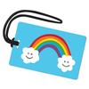 R. Nichols Rainbow Luggage Tag - Sturdy Waterproof Plastic Travel Labels for Baggage, Suitcases, Backpacks, and Diaper Bags, 2.5 Inch x 4 Inch Tag with Black Loop Attachments view 1