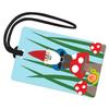 R. Nichols Milo The Gnome Luggage Tag - Sturdy Waterproof Plastic Travel Labels for Baggage, Suitcases, Backpacks, and Diaper Bags, 2.5 Inch x 4 Inch Tag with Black Loop Attachments view 1
