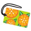 R. Nichols Orange Slice Luggage Tag - Sturdy Waterproof Plastic Travel Labels for Baggage, Suitcases, Backpacks, and Diaper Bags, 2.5 Inch x 4 Inch Tag with Black Loop Attachments view 1