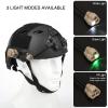 rdzzwxw Tactical Helmet Light with White Green IR LED Task Lamp, Military Helmet Accessories Mount for Mich Fast Helmet Molle System Picatinny Rail, Survival Signal Light for Outdoor Hunting view 2