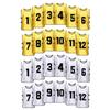 MTTYYD Scrimmage Training Vest Team Sports Pinnies Reversible Numbered Soccer Team Pennies Kids Youth Adult Jerseys (24 Pack) XL-White,Yellow view 1