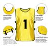 MTTYYD Scrimmage Training Vest Team Sports Pinnies Reversible Numbered Soccer Team Pennies Kids Youth Adult Jerseys (24 Pack) XL-White,Yellow view 2