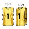 MTTYYD Scrimmage Training Vest Team Sports Pinnies Reversible Numbered Soccer Team Pennies Kids Youth Adult Jerseys (24 Pack) XL-White,Yellow view 3